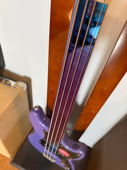 One of a kind Purple Fretless Glass Bass