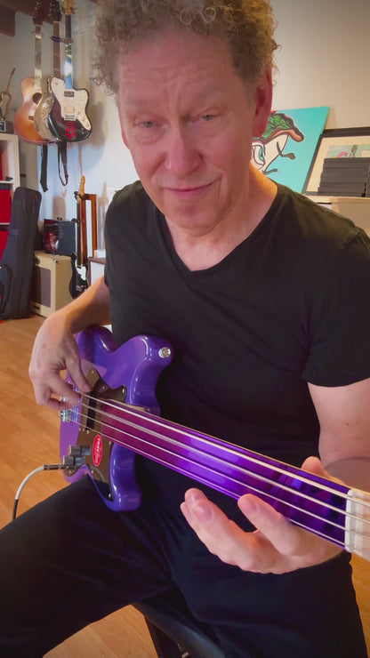 One of a kind Purple Fretless Glass Bass